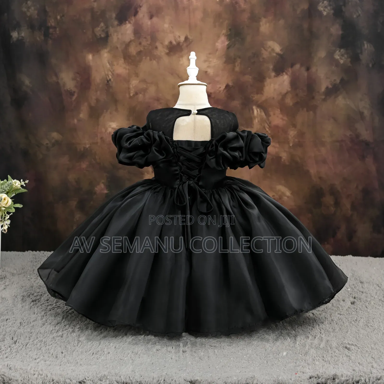 Girls Beautiful Princess Black Party Dress