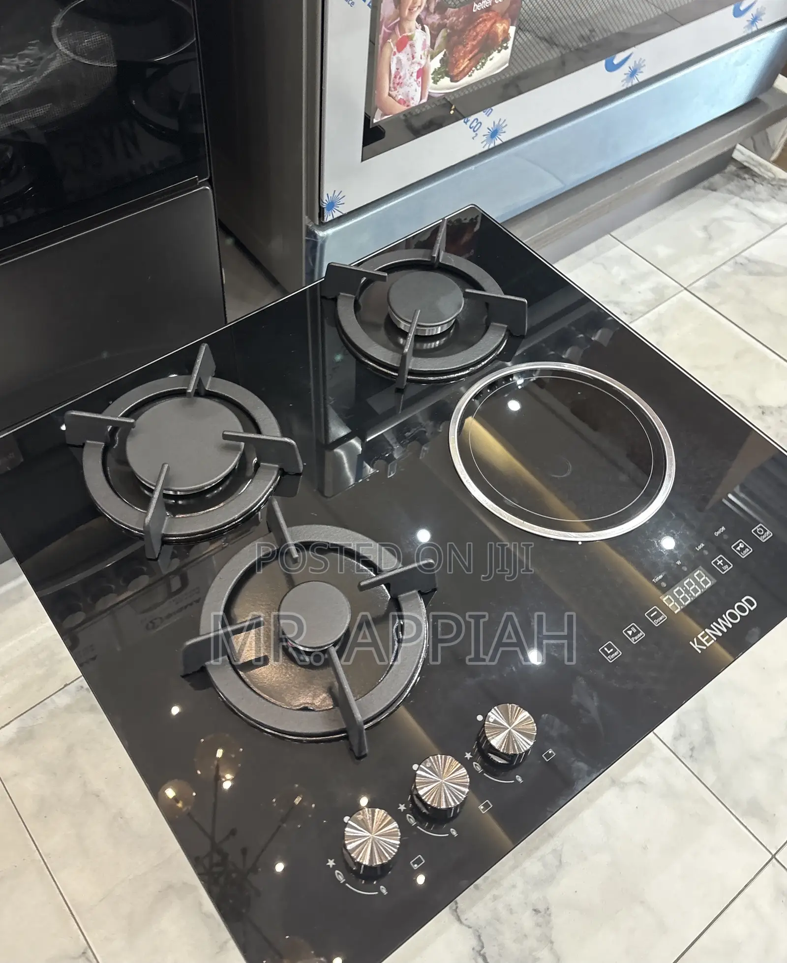 Efficient Kenwood 60cm 3 Gas With 1 Electric Hob(Tempered Glass) 