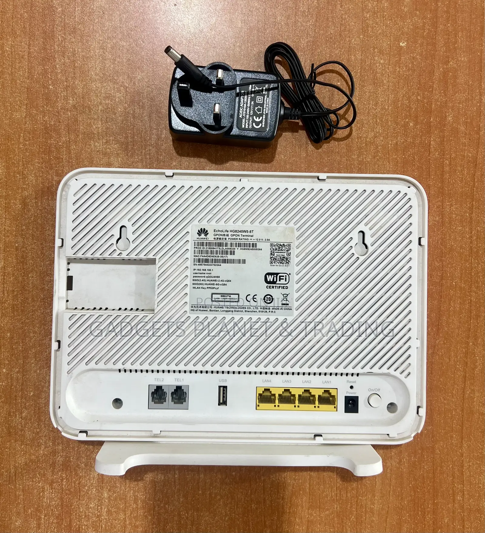 Huawei Echolife Hg8245w5-8t Gpon Optical Network Terminal Router