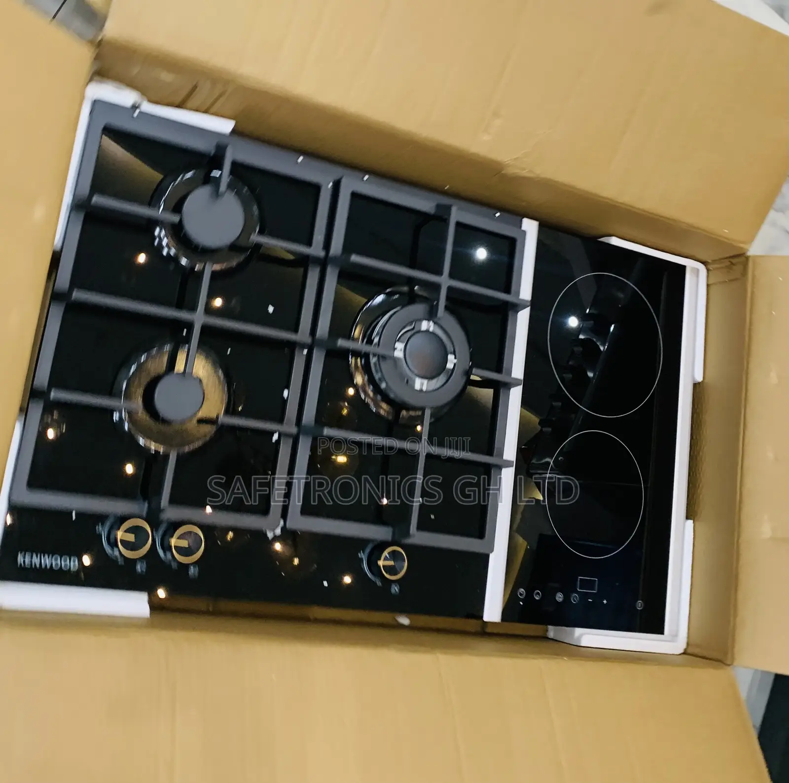 Recommend Ceramic Black Kenwood 3+2 Built-in Hybrid Cooker Hob