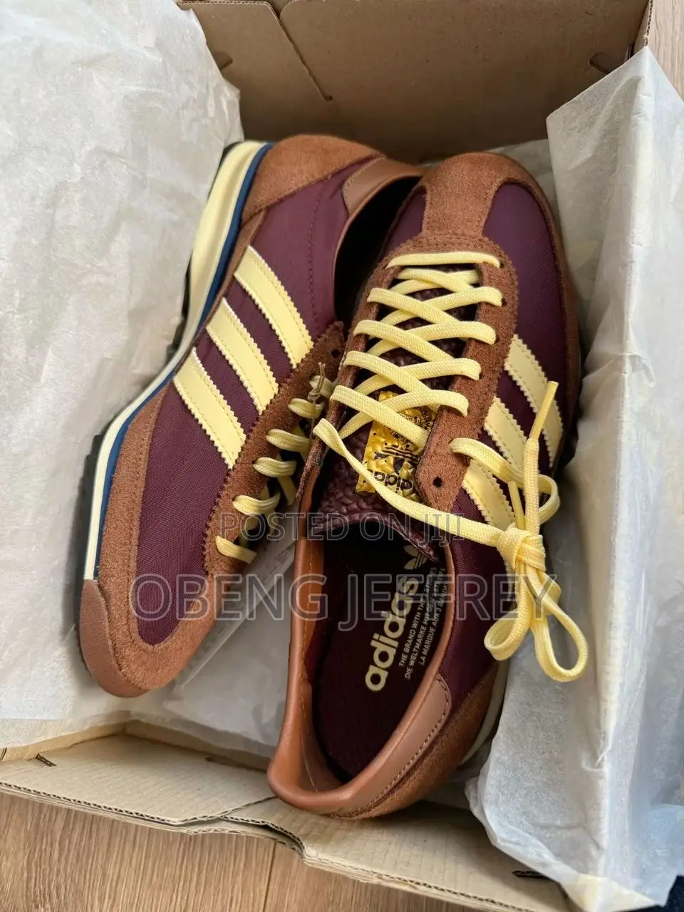 Original Adidas Sl 72 Rs Brown, Preloved Yellow