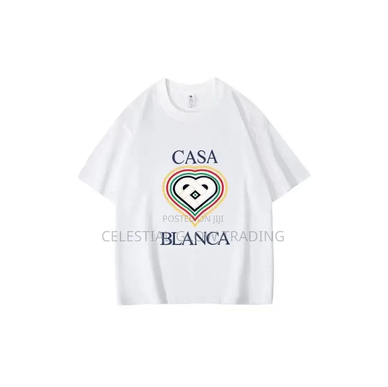 White Casa Blanca Graphic T-Shirt for Men – Trendy Casual Tee