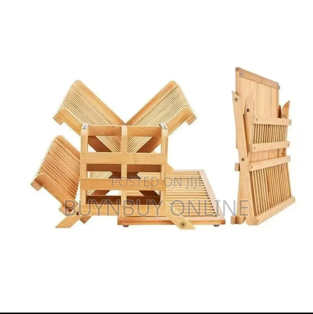 Double Layer Ecofriendly Wooden Dish Drying Rack