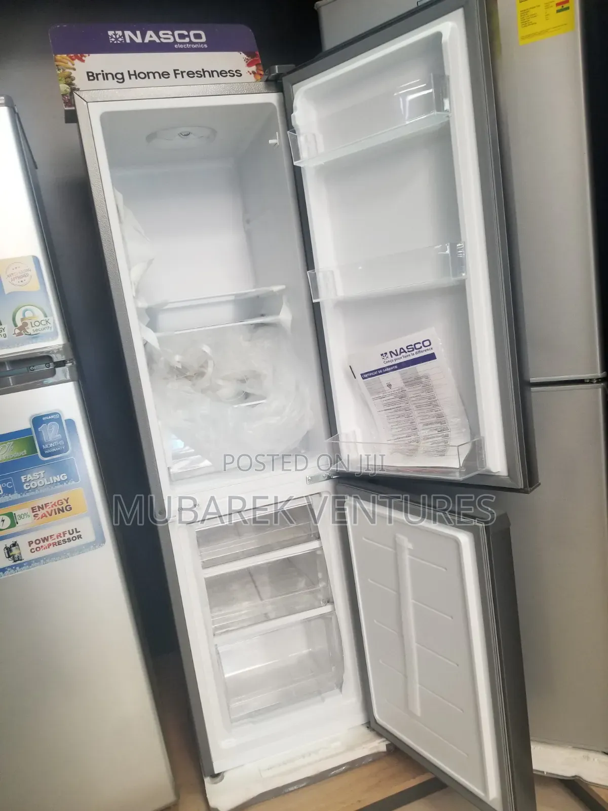 Nasco 170ltrs Bottom Freezer Refrigerator