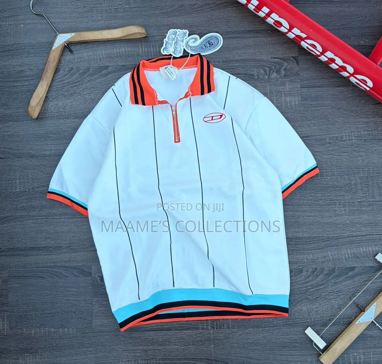 Men's Casual Wear, Collared Zip-Up Short Sleeve Shirt