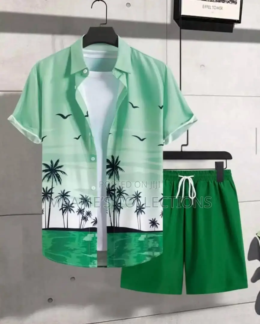 Men's Casual Summer Short Sleeve T-shirt Shorts Set