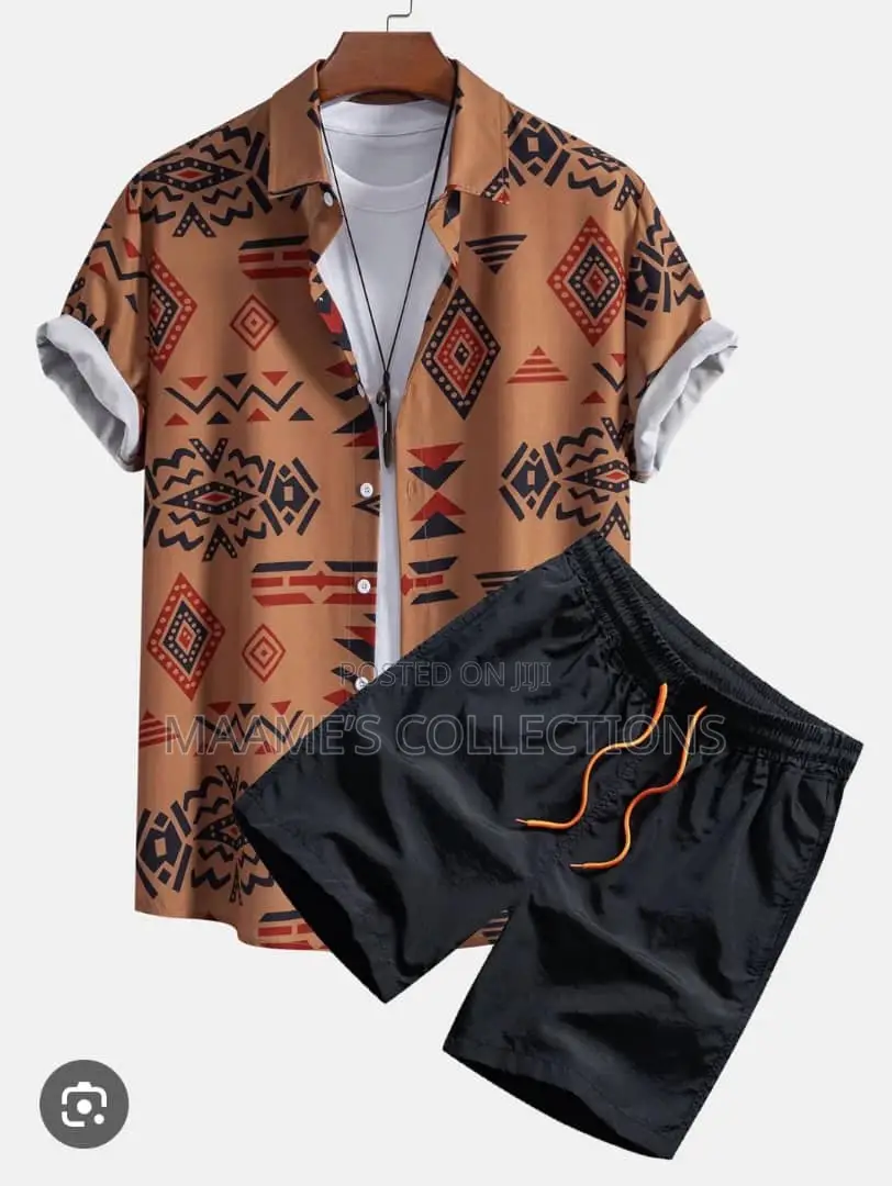 Men's Casual Summer Short Sleeve T-shirt Shorts Set