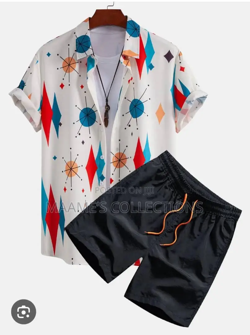 Men's Casual Summer Short Sleeve T-shirt Shorts Set