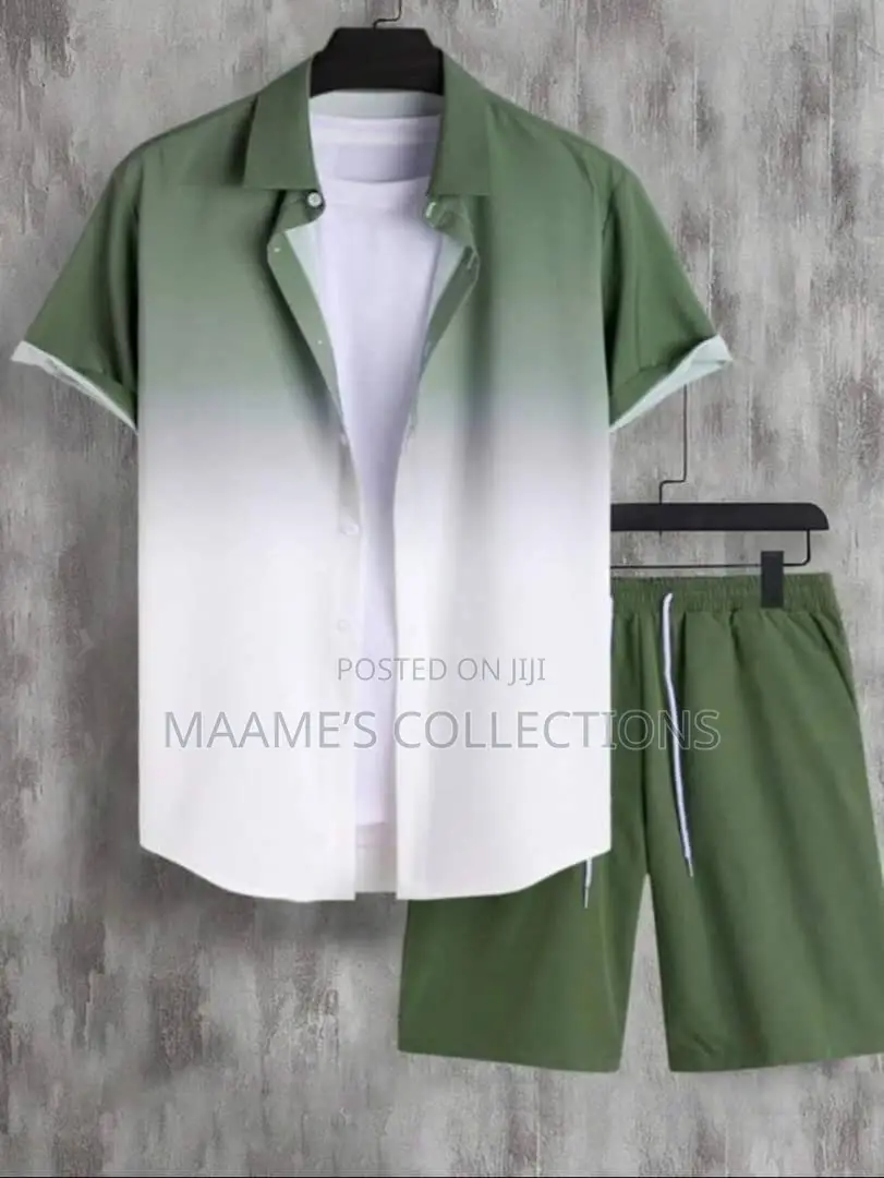 Men's Casual Summer Short Sleeve T-shirt Shorts Set