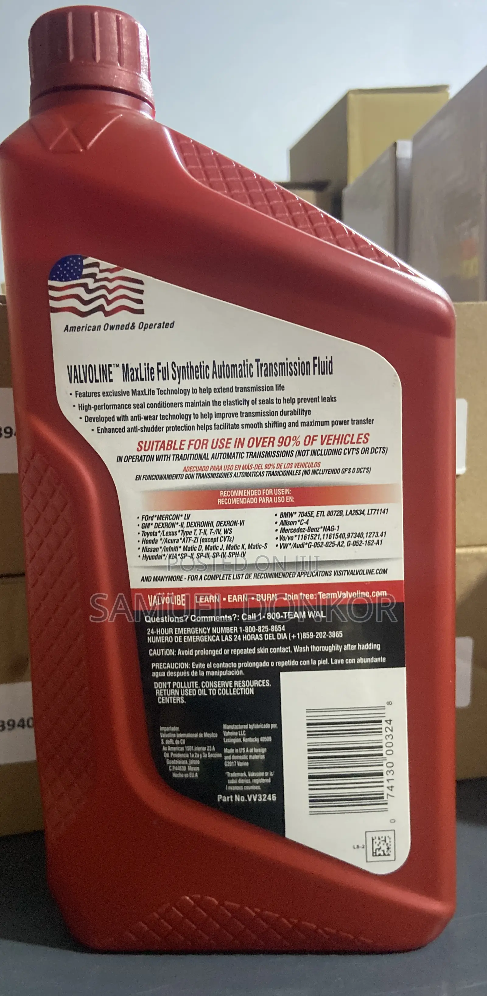 Valvoline Maxlife Multi-Vehicle Full Synthetic Atf 1 Qt