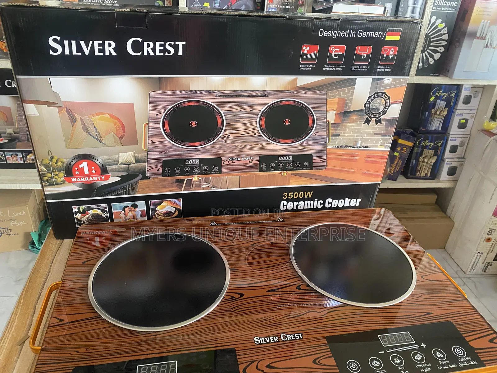 Heavy Duty Double Electric Infrared Stove(Silver Crest)