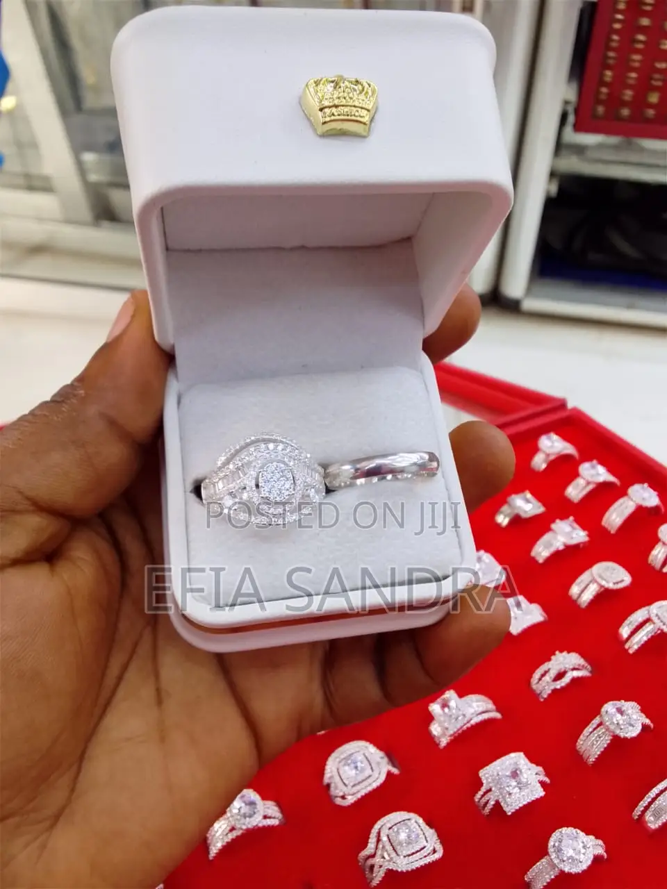925 Sterling Silver Wedding Ring Set