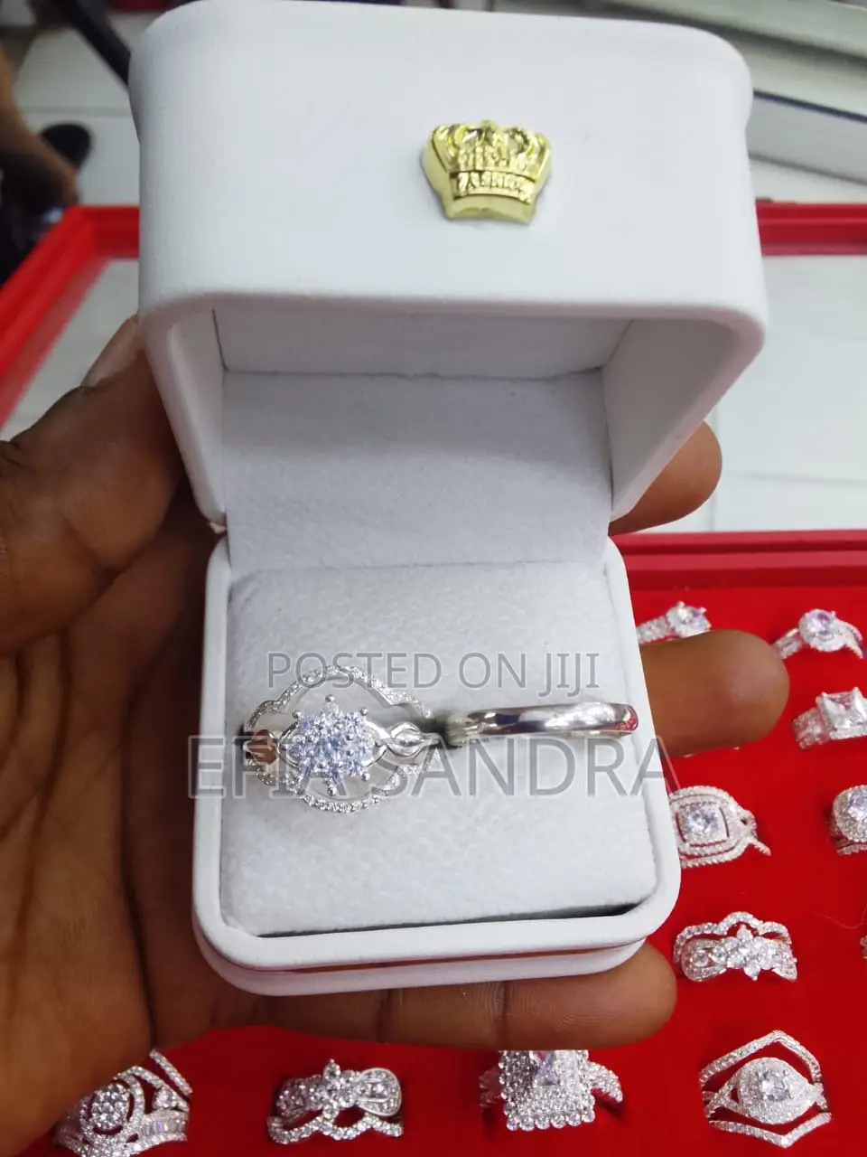 Beautiful 925 Sterling Silver Wedding Ring Set