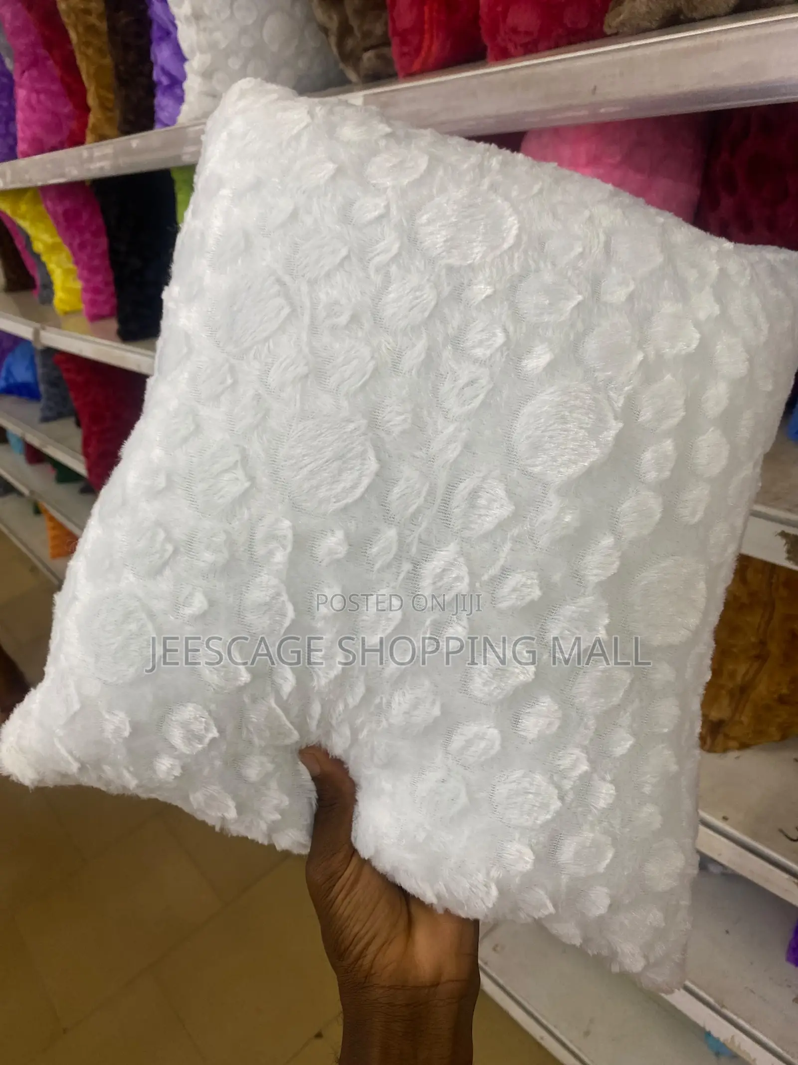 2 Plush Faux Fur Decorative Cushion