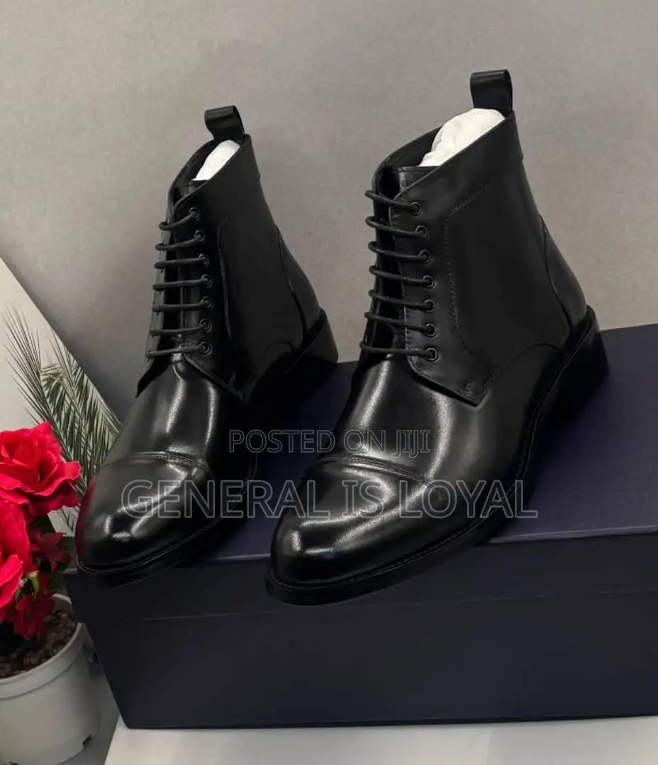 Steve Riots Black Long Men’S Leather Boot