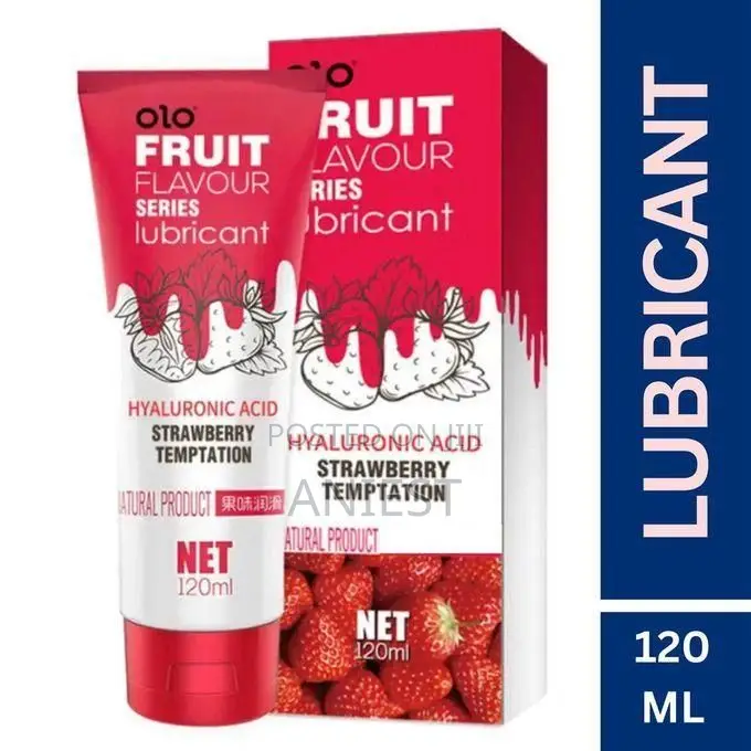 Red and White Strawberry Lubricant Gel -120ml