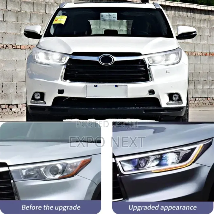 Toyota Highlander 2015-2017 Front Led Head Light Abs Plastic