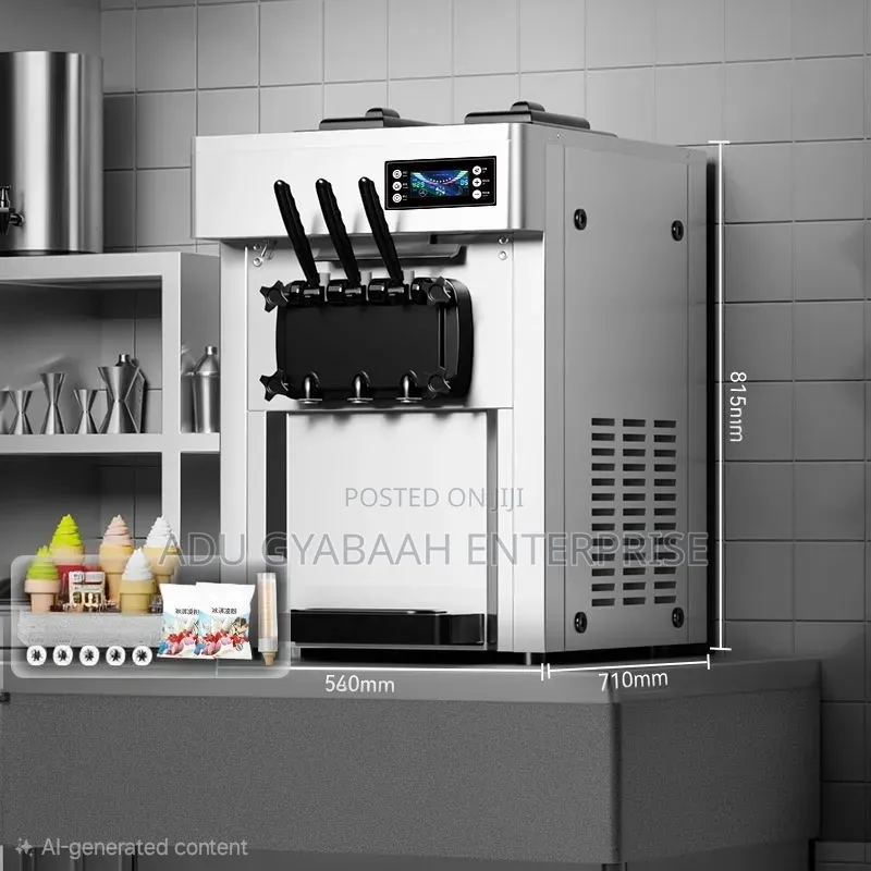 Commercial Soft Serve Ice Cream Machine - Pre-Cooled, 22l/H