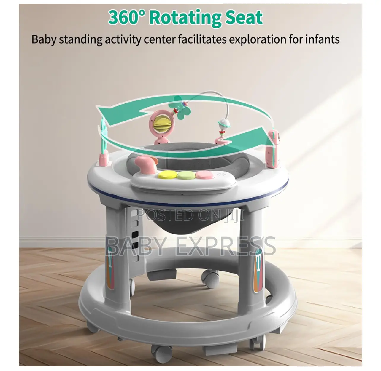 Baby Walker With Adjustableheight,Removable Tray for Feeding,Has Music