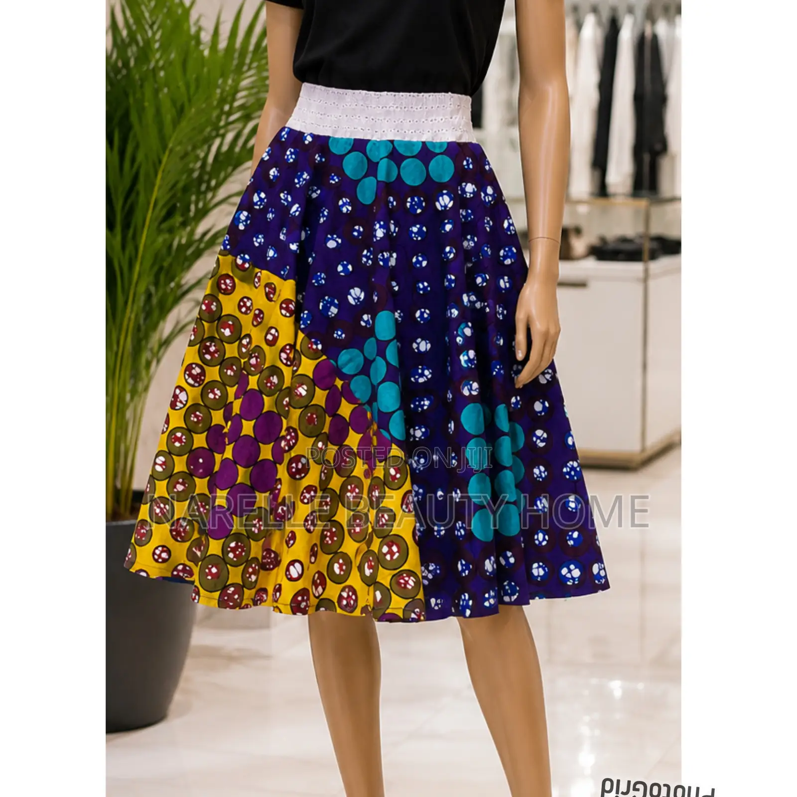 Uk Size 8 - Ladies Beautiful African Print Skirt