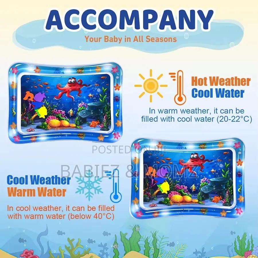 Inflatable Baby Water Play Mat | Tummy Time Sensory Toy for Babies