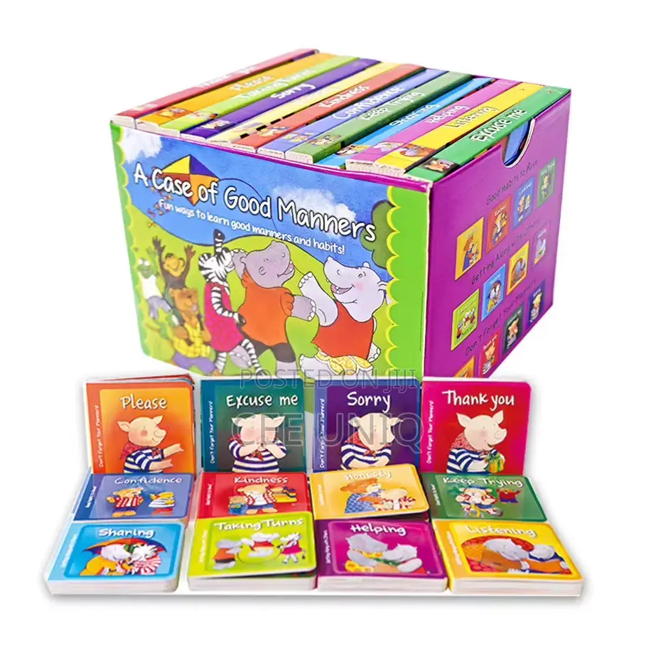12 Volumes Set a Case of Good Manners Picture Coloring Learning Books