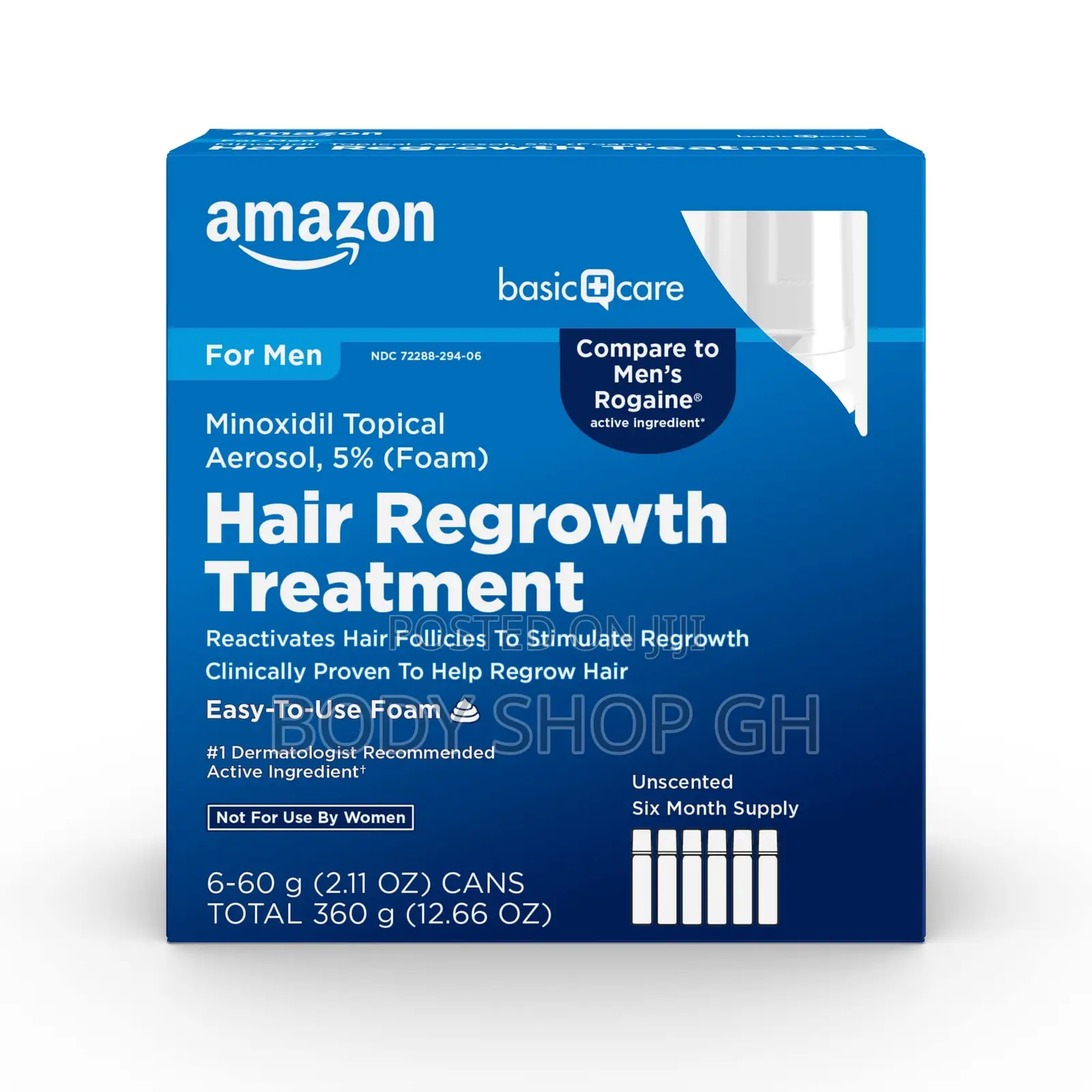 Amazon Minoxidil Foam for Men - For Hair and Beard Growth / Kirkland