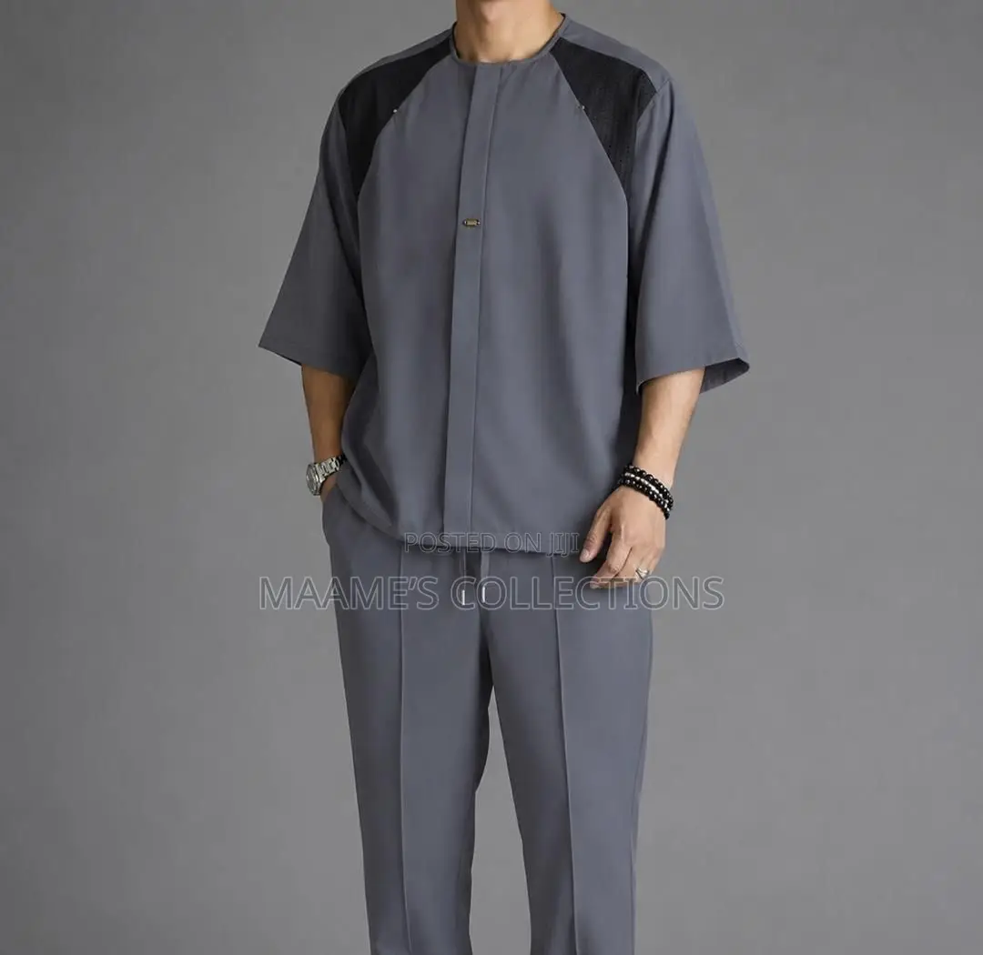 Men’S Elegant Simplicity Top and Down 2-Piece Set