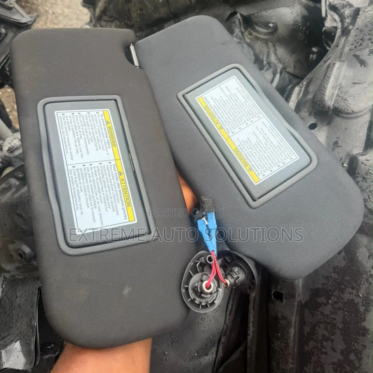 Honda Civic 2023 Sun Visor Shade Driver and Passenger Oem Pair Black