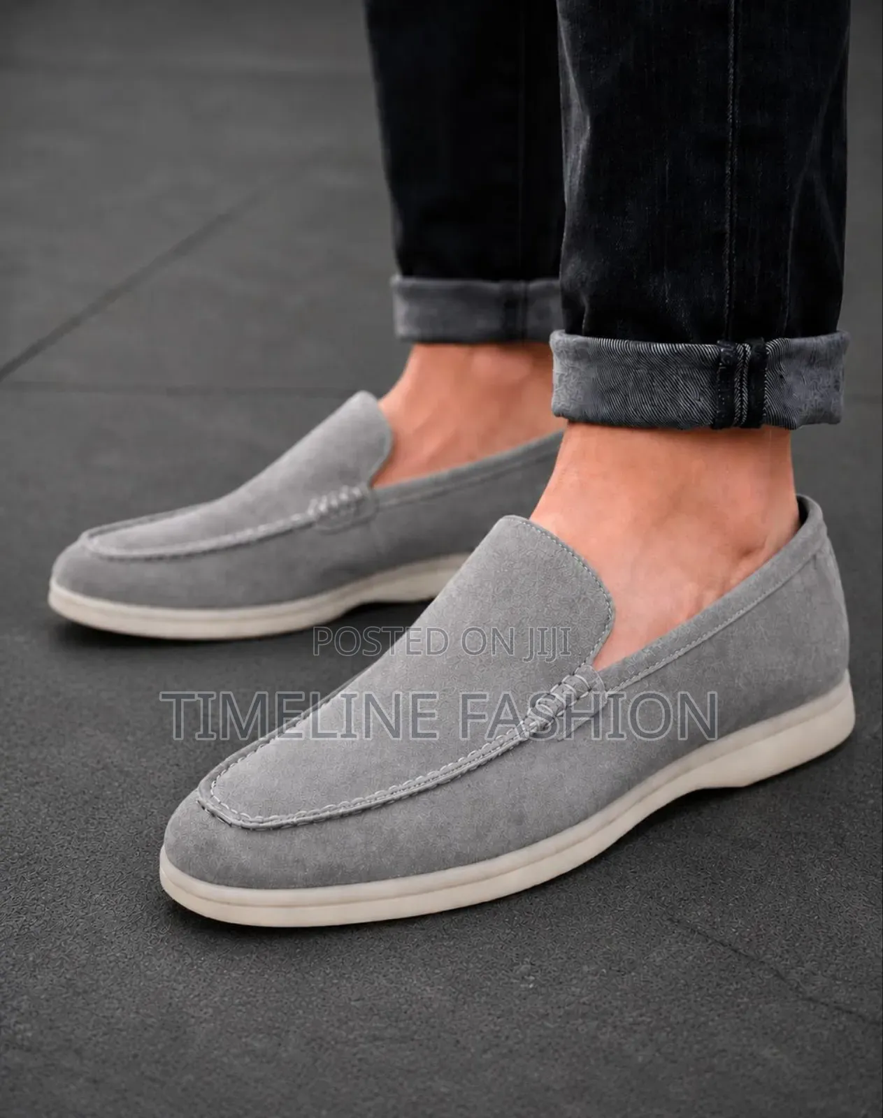 Loro Piana Men's Easy Wear Shoes Size 39 -45 Gray Colour