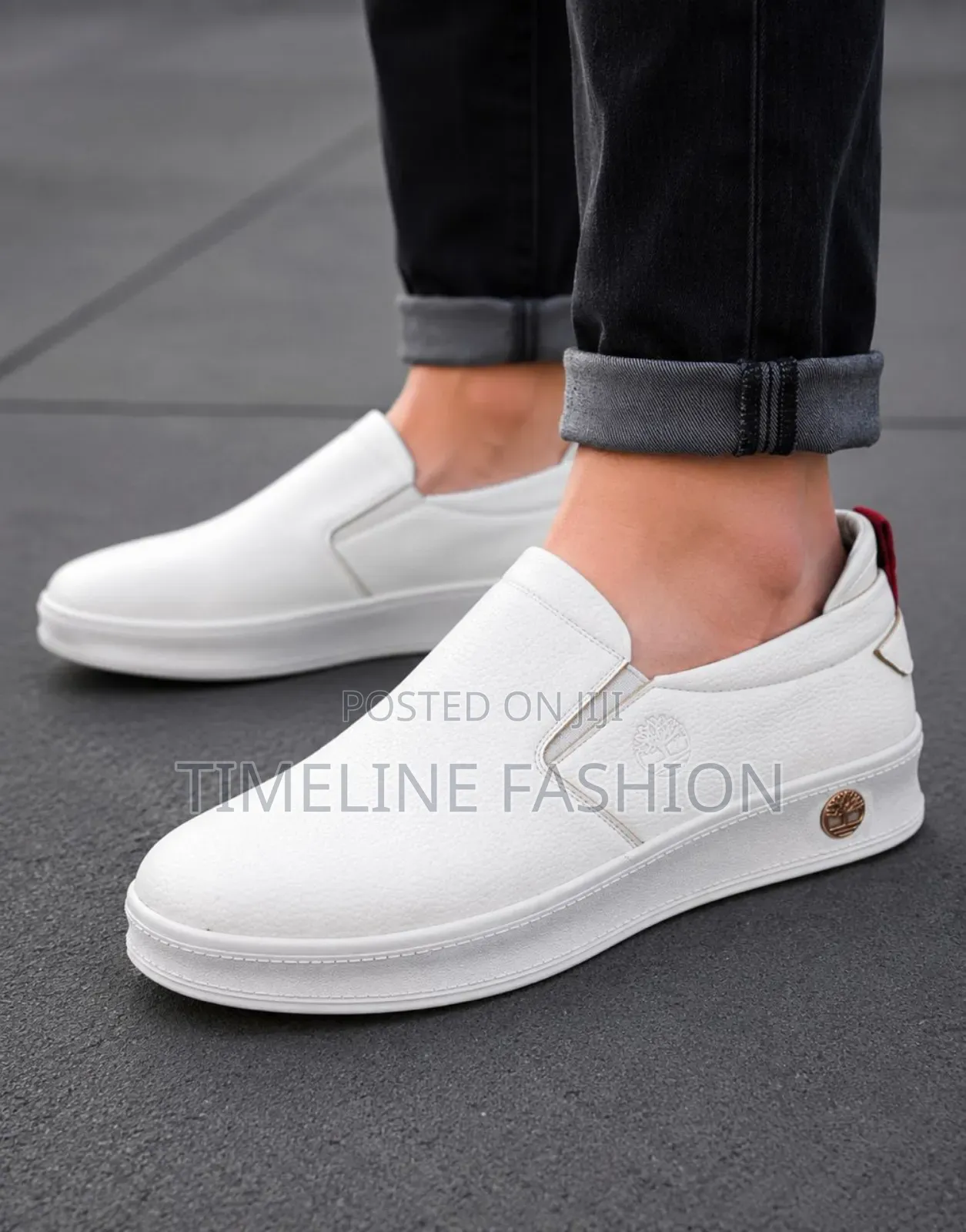 All White Timberland Easy Wear Leather Sneakers
