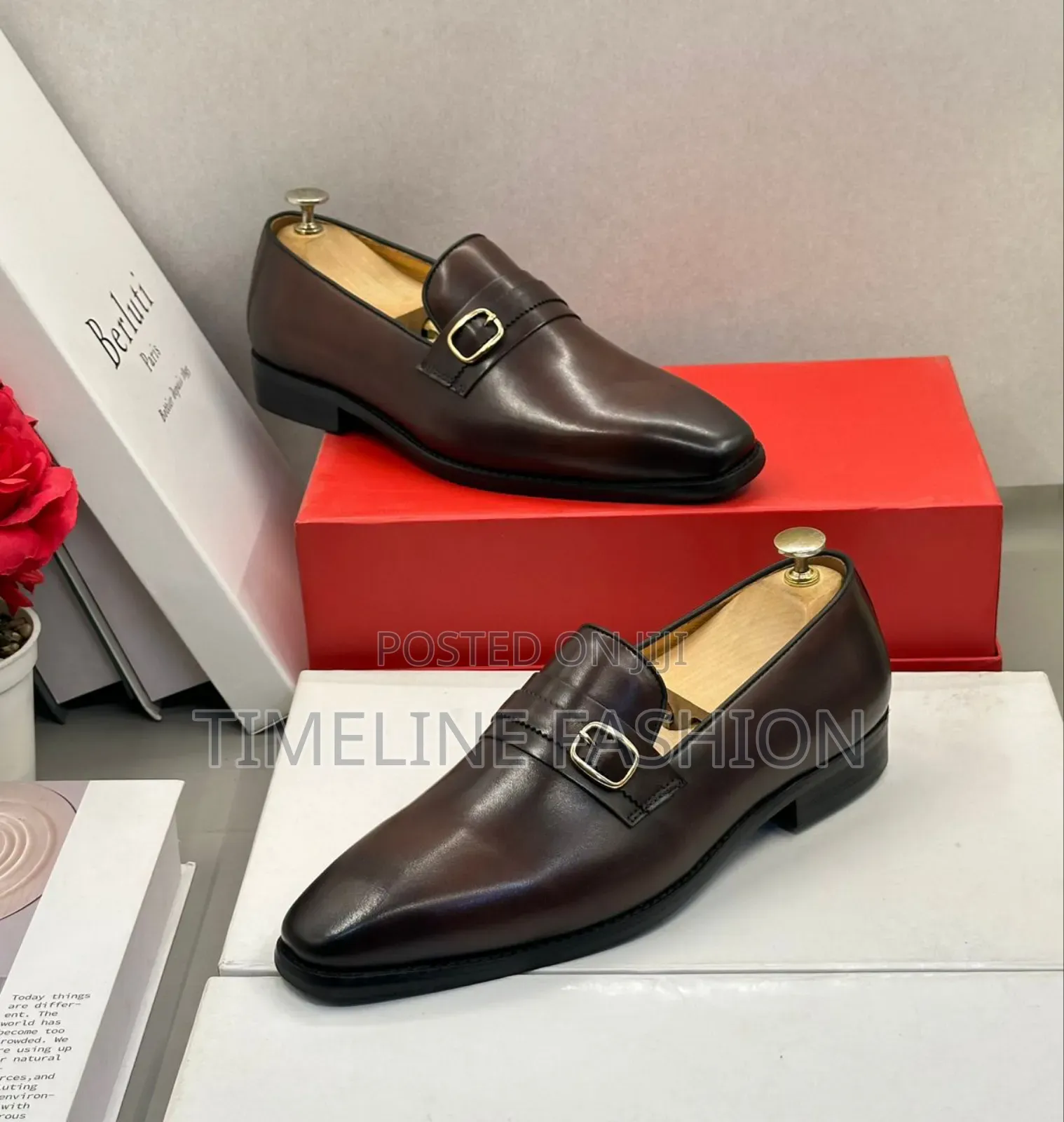 Coffee Brown Men's Easy Wear Office Shoes