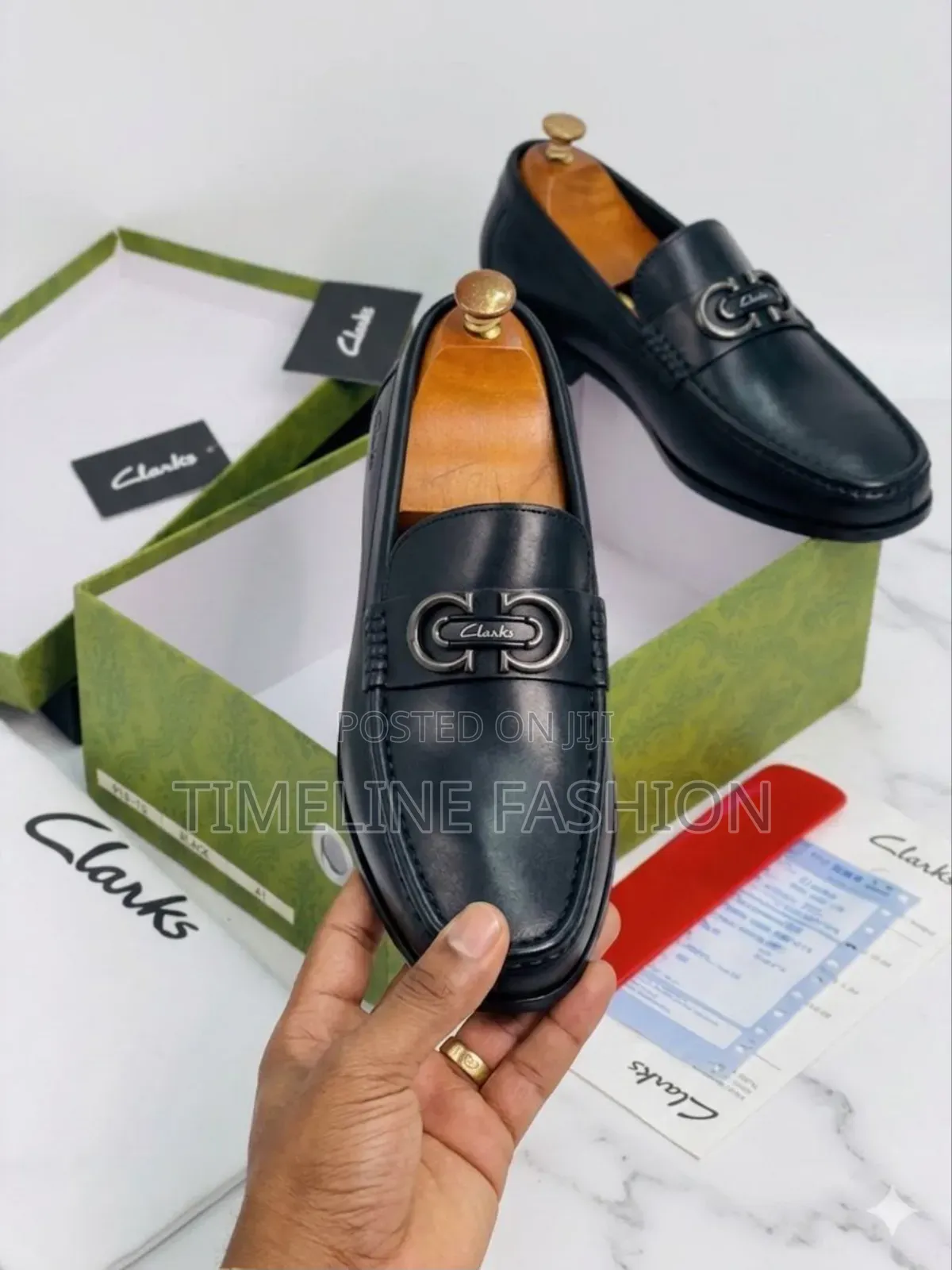 Clark's Black Leather Gent Shoes Size 39 -46