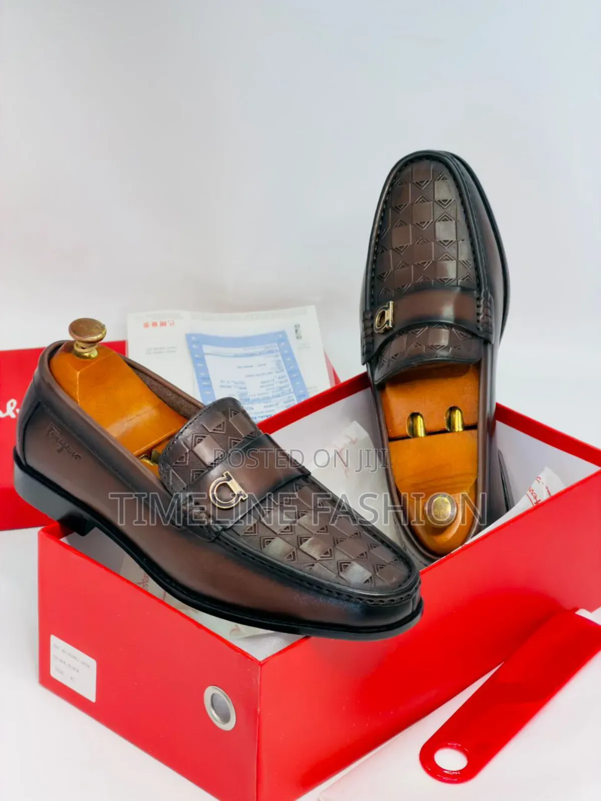 Coffee Brown Salvatore Ferragamo Executive Men's Shoes