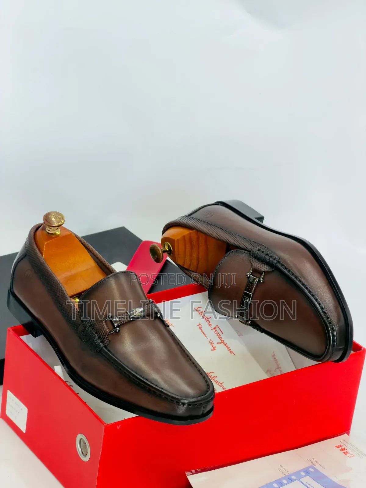 Gianfranco Butteri Coffee Brown Leather Shoes Size 39 -46