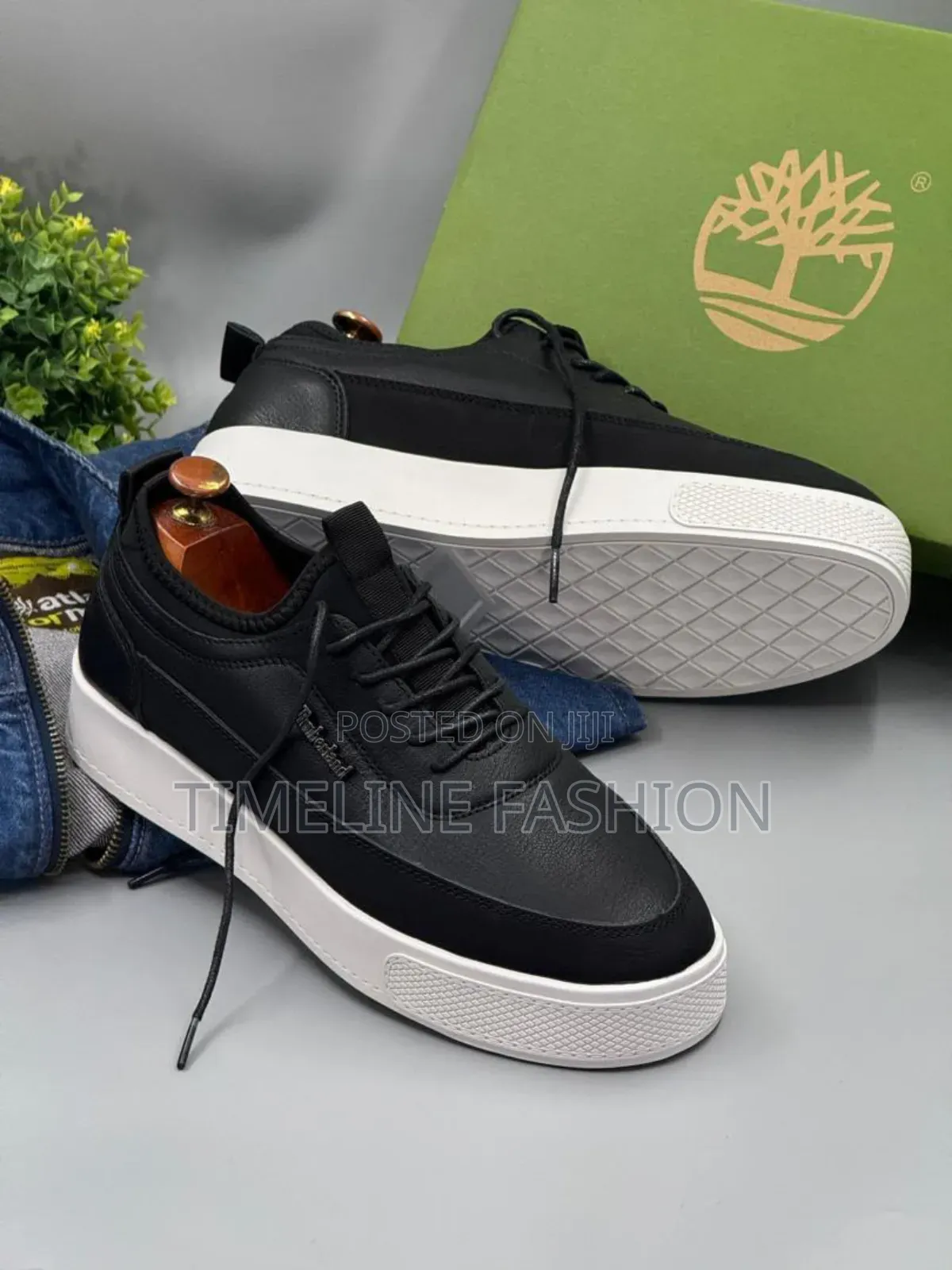 Black and White Timberland Casual Sneakers