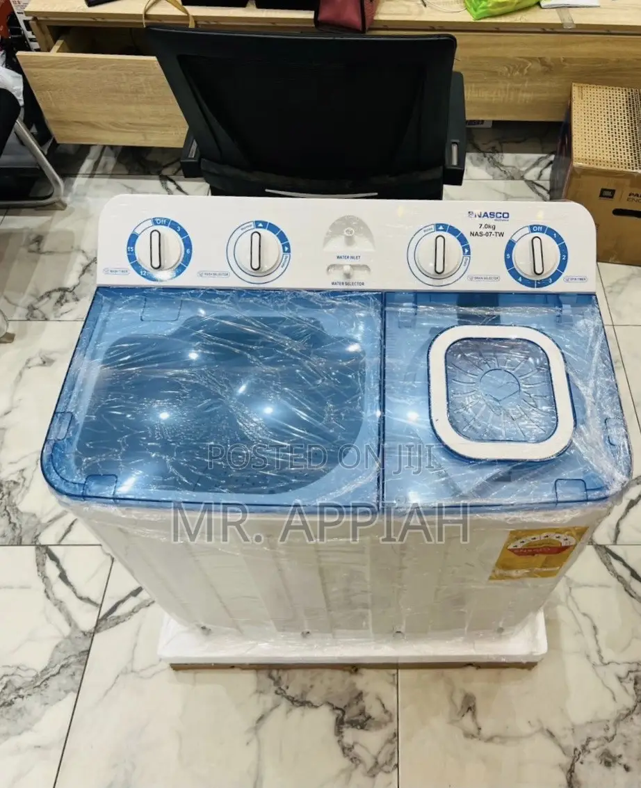 Super Reliable Nasco 7kg Spin Dry Electric Washing(Transparant Lid) 