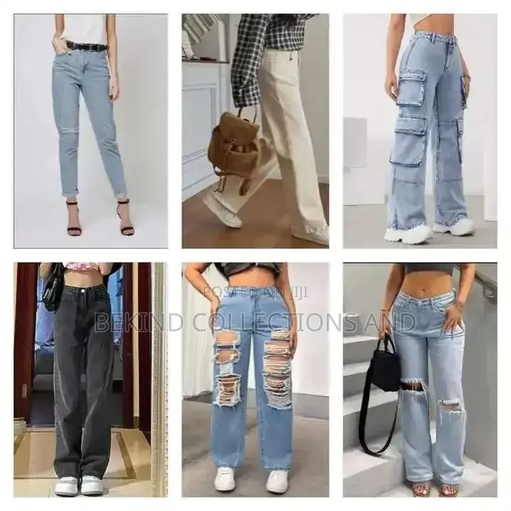 Ladies Branded Tear Jeans