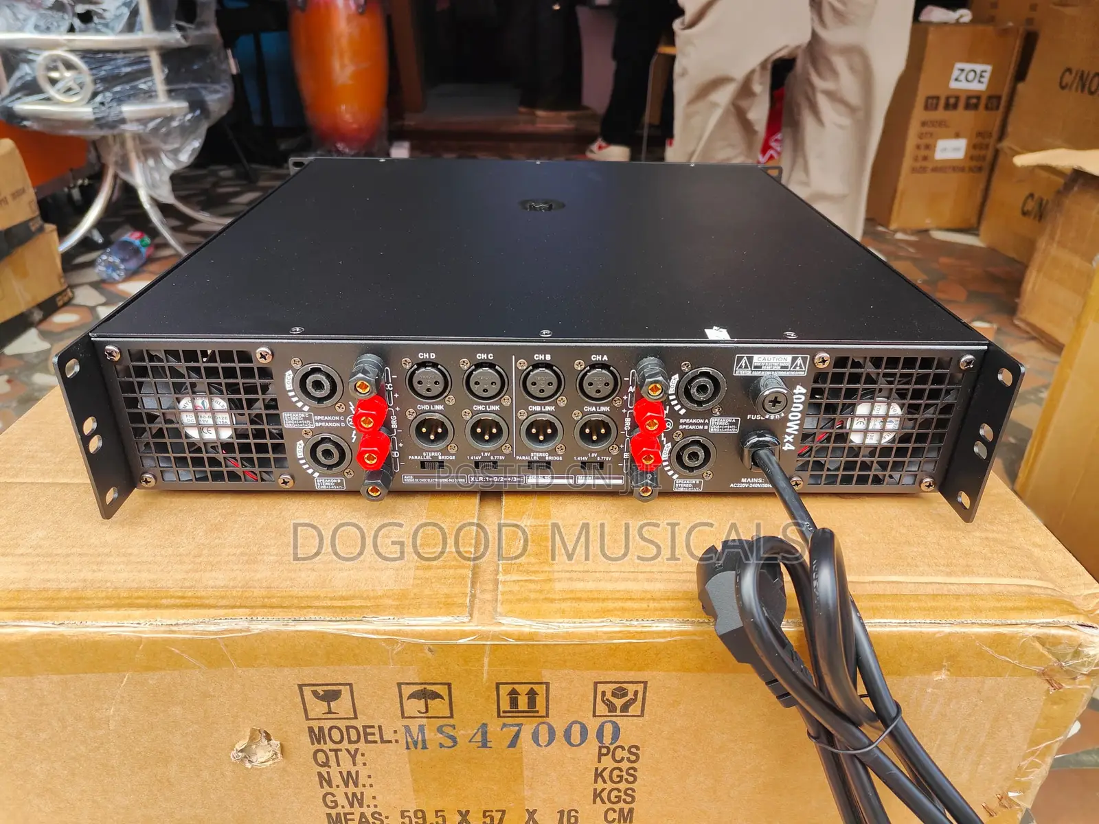 Jac Ms-4700 8000watt 4-Channel Power Amplifier