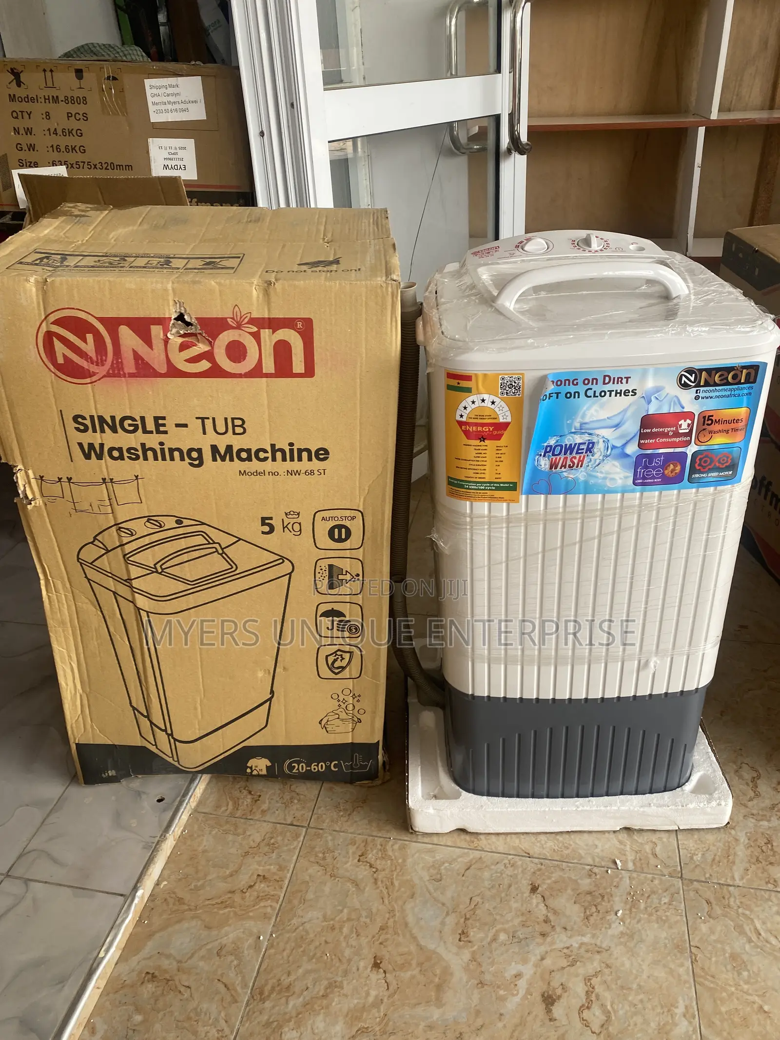 Electric Washing Machine 5kg-Neon Power Wash(New)