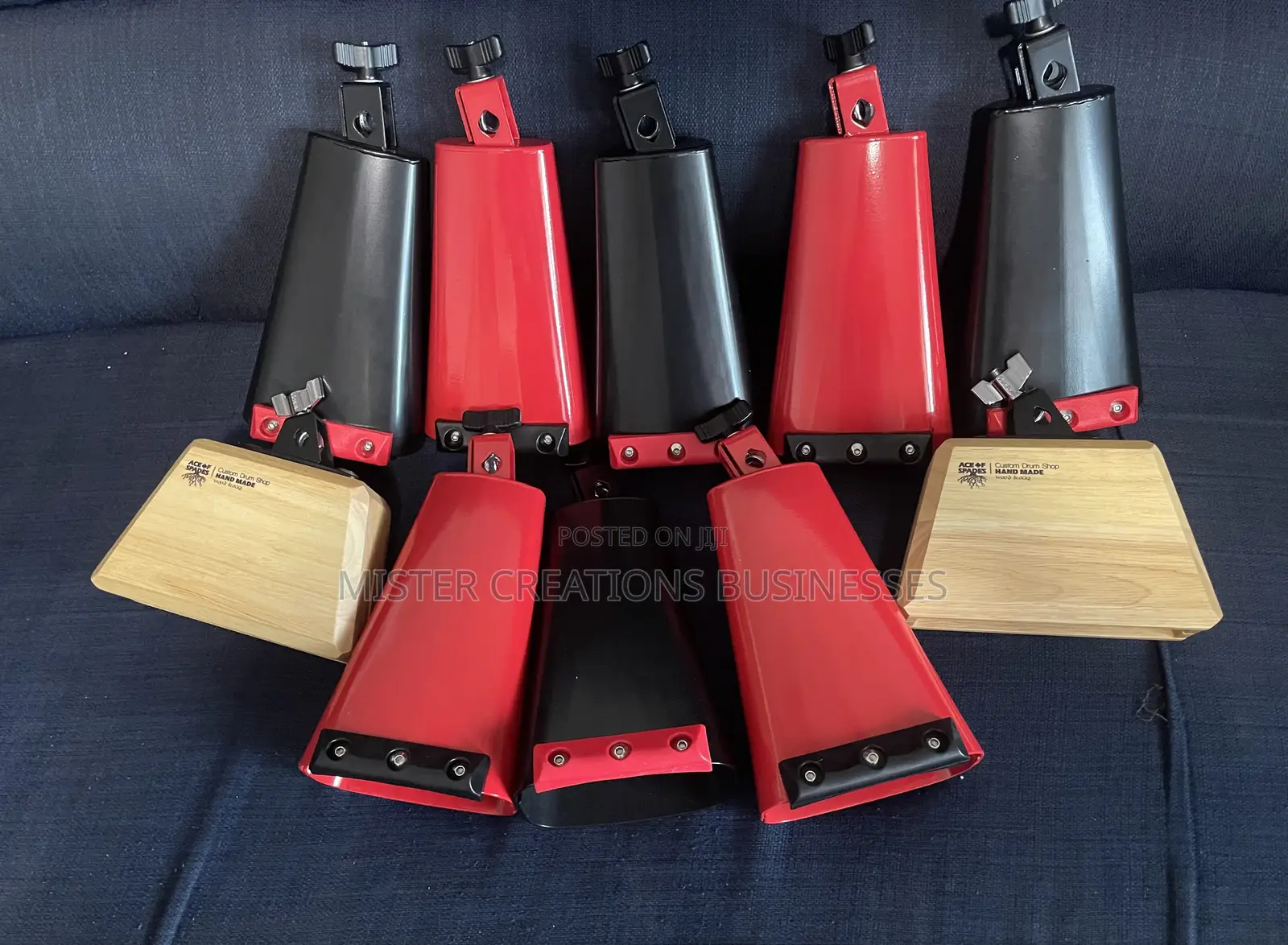 Wood Block Metal Cowbell Percussion