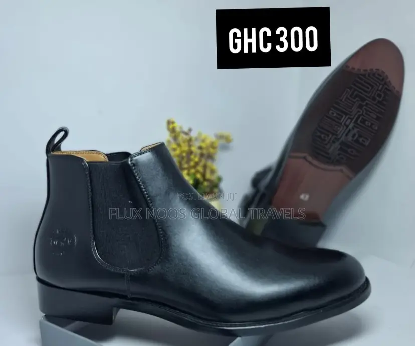 Black Leather Boot Shoe Uk Store Reject