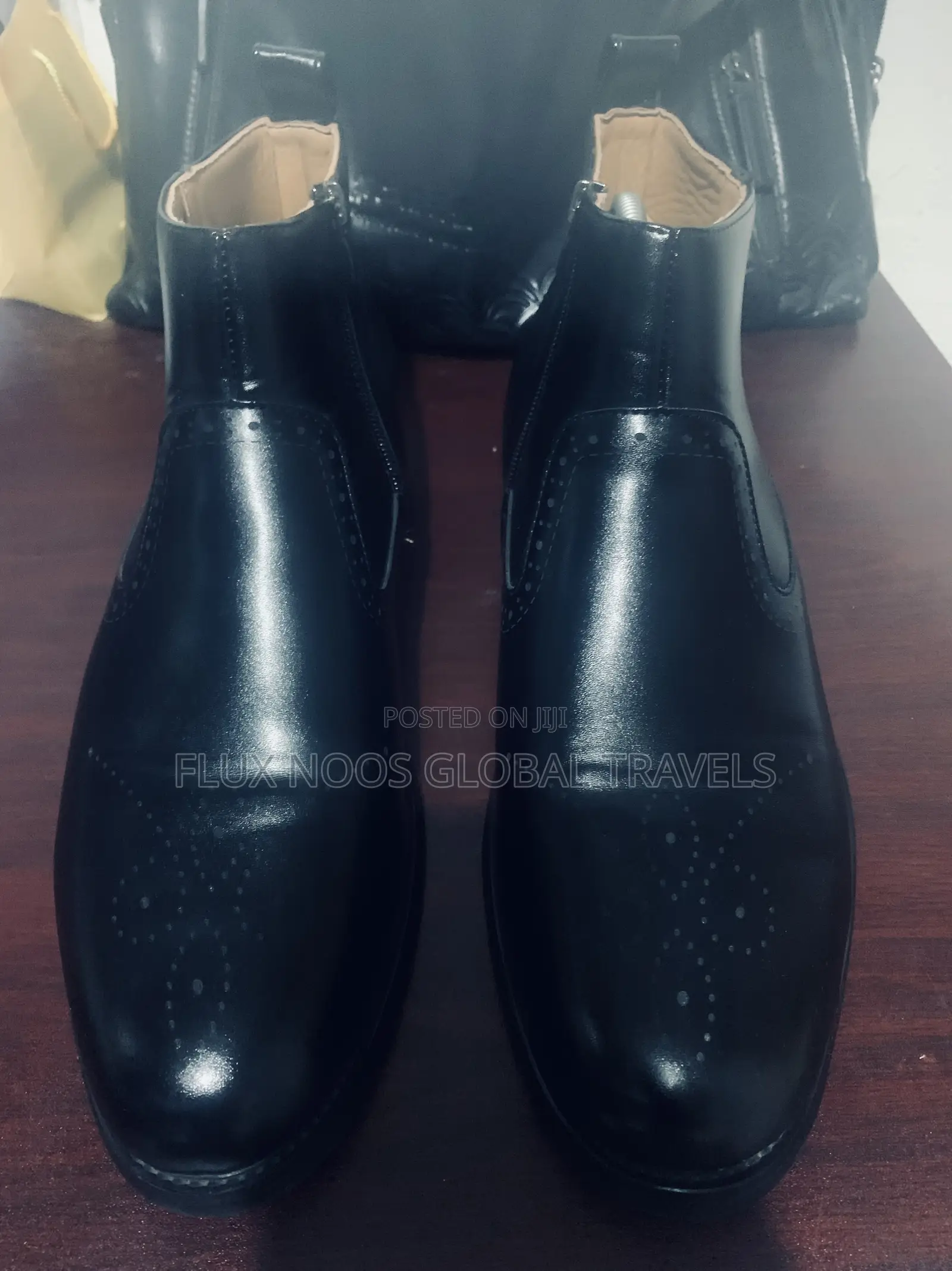 Black Leather Boot Shoe Uk Store Reject