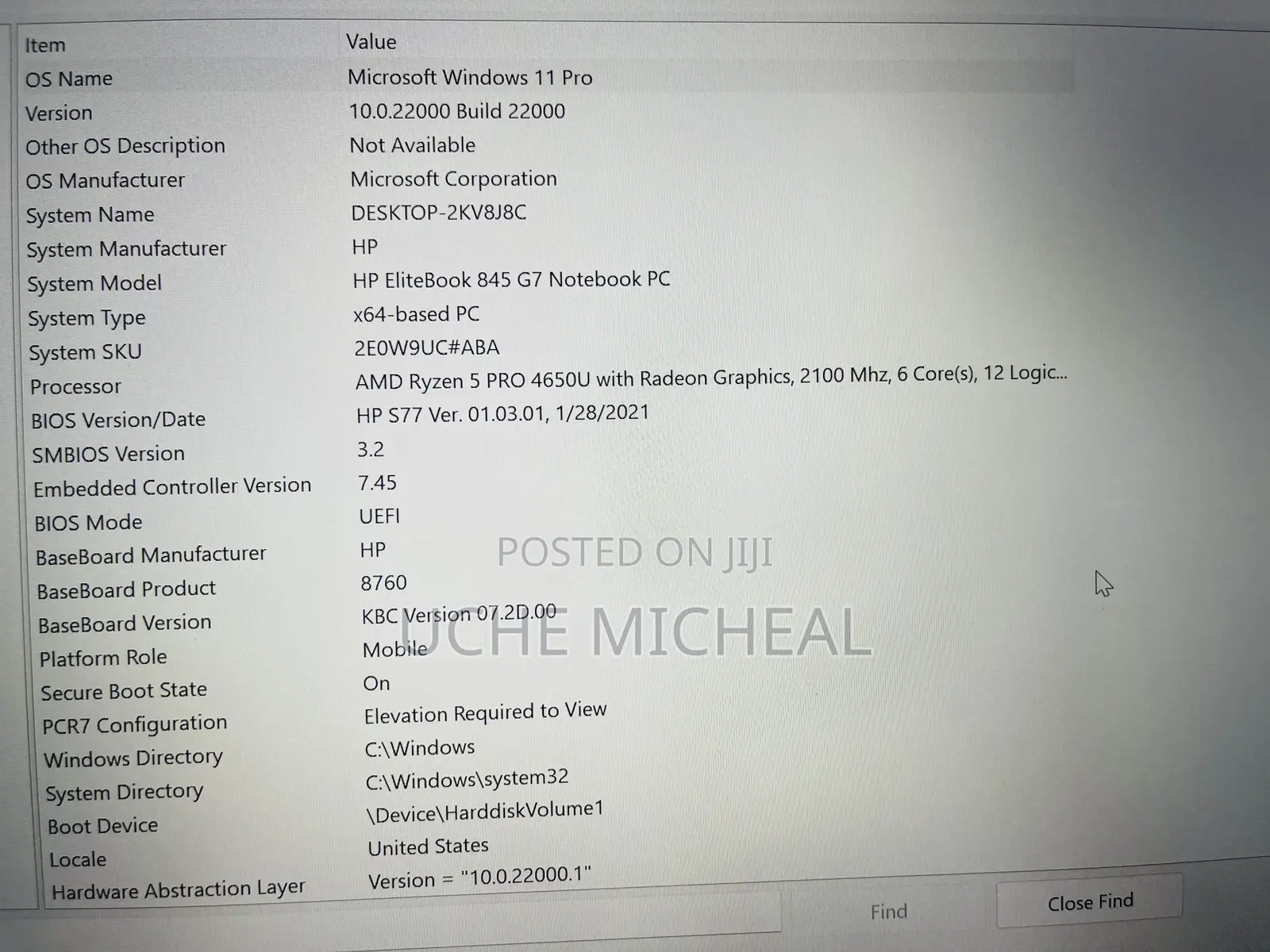 Laptop HP EliteBook 845 G7 16GB AMD Ryzen 5 SSD 256GB