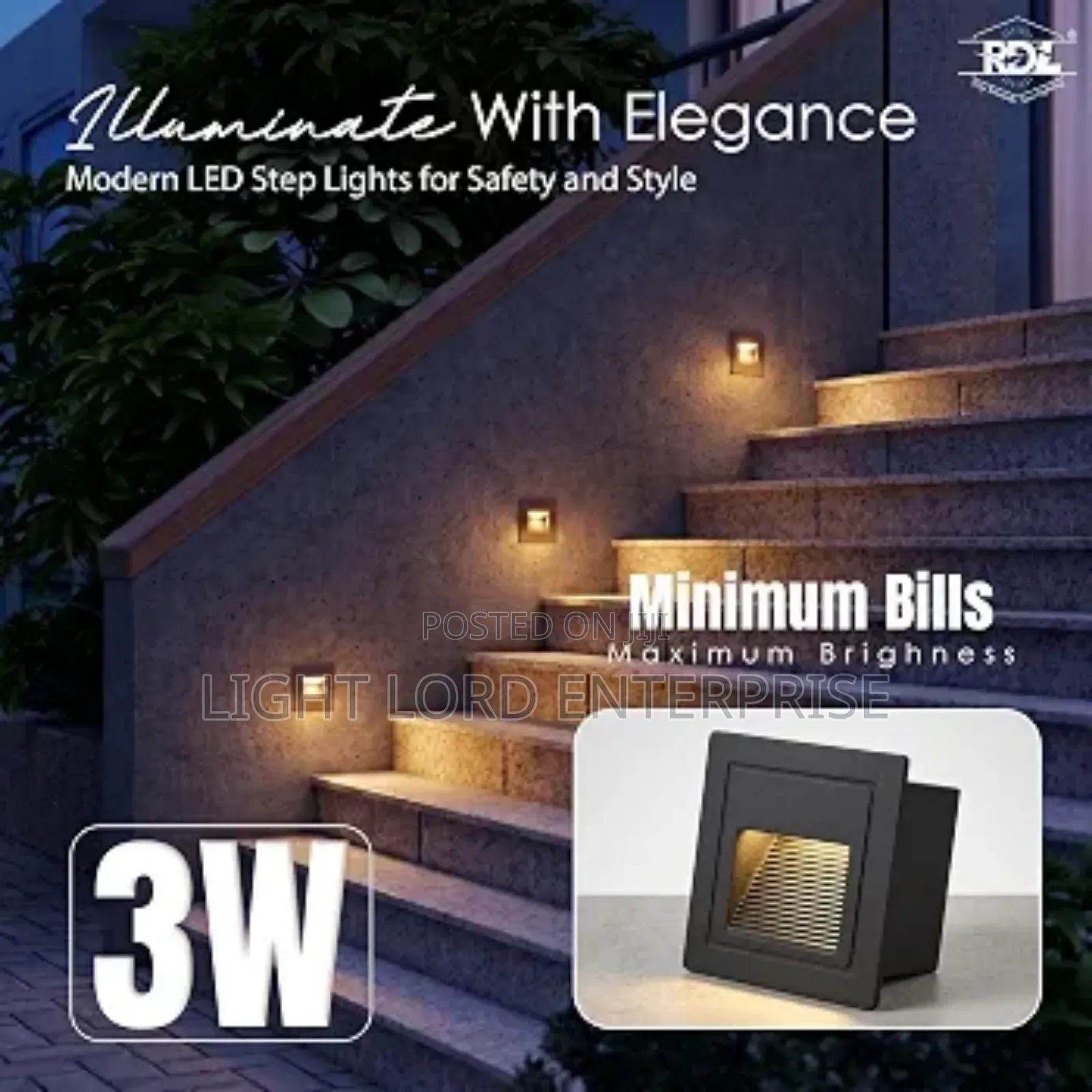 Ordinance 3watt Wall Step Light