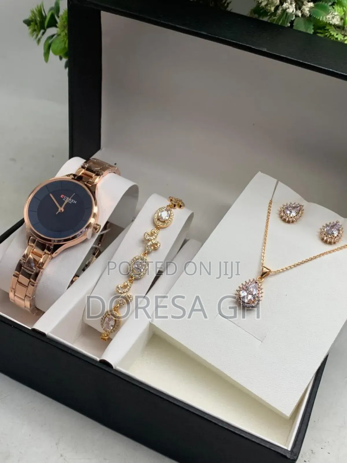 Curren Ladies Watch,Necklace Bracelet Set – Elegant Gift Set for Her