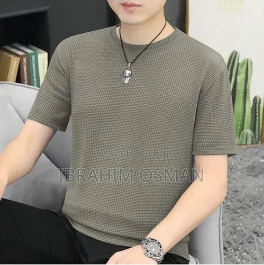 Elastic Bamboo Mesh Men's 100% Cottontshirt