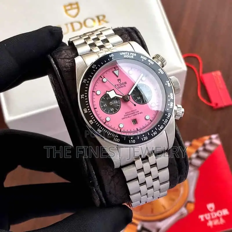 Tudor Black Bay Stainless Steel Pink Dial Jubil Chain