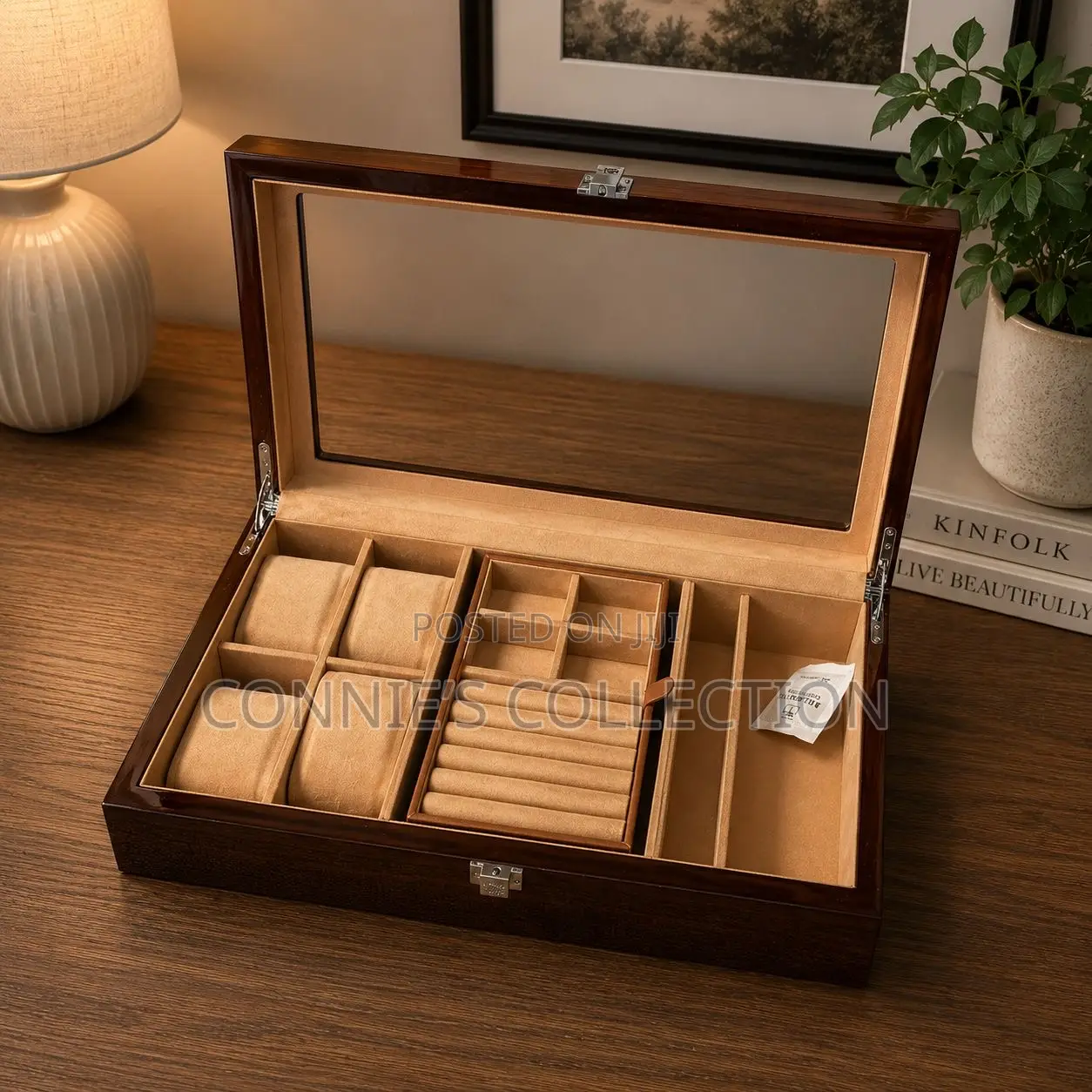 Glass Wood Watch Storage Box(4,8,10,12,15 Slots)Check Description