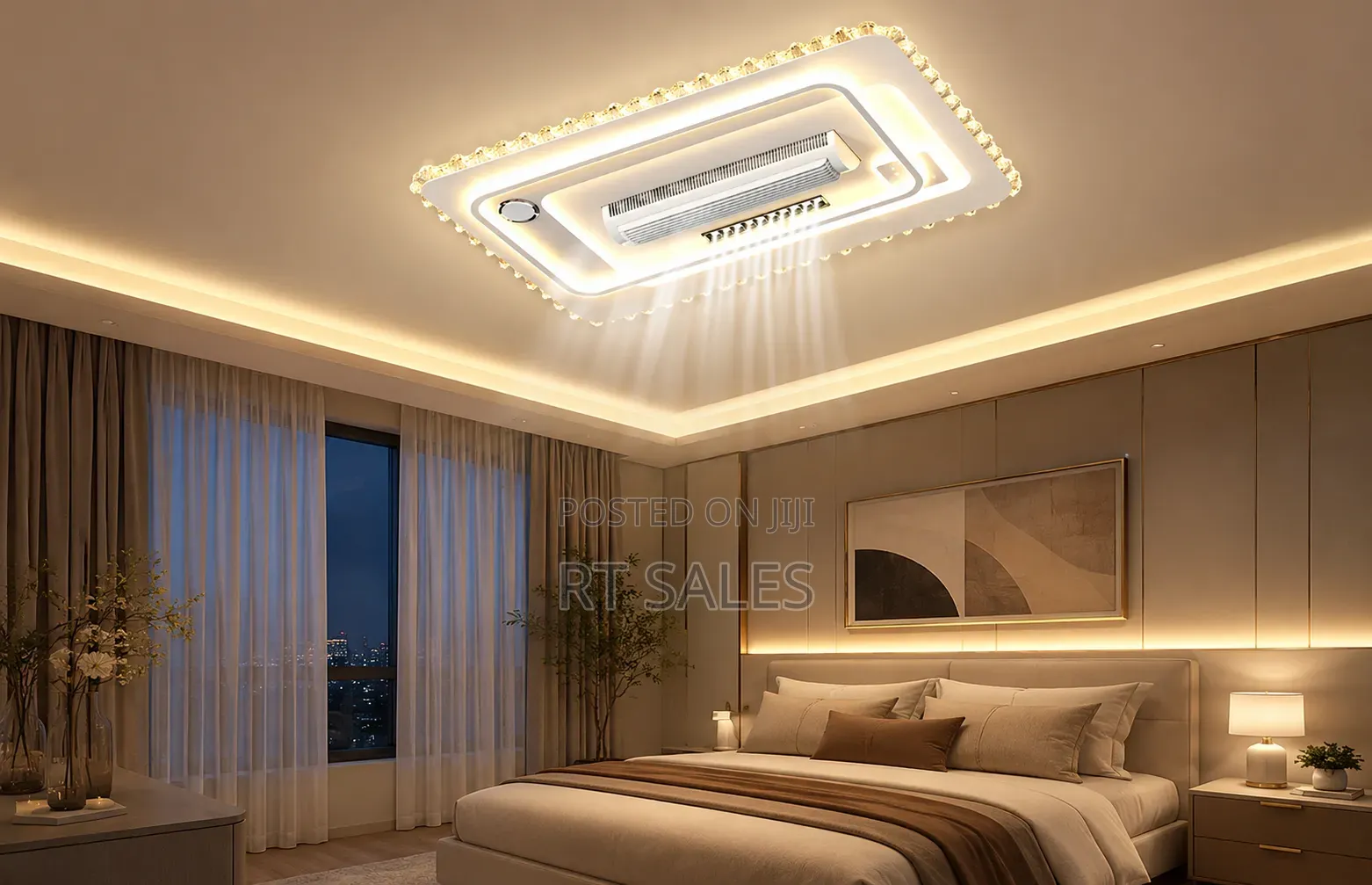 New Large Bladeless Ceiling Fan With Light.
